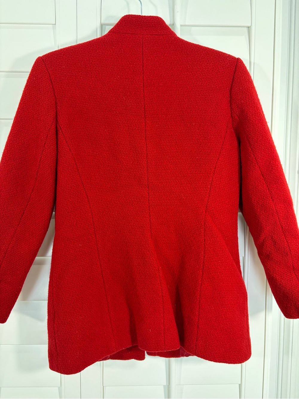 Talbots 100% Wool Red Pea Coat - Picture 2 of 7